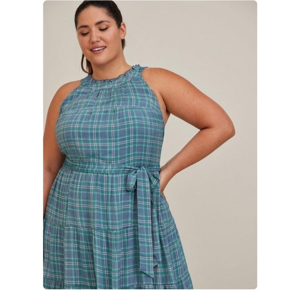 TORRID NWT Maxi Lindsay Hi-Low Tiered Dress - Picture 4 of 6